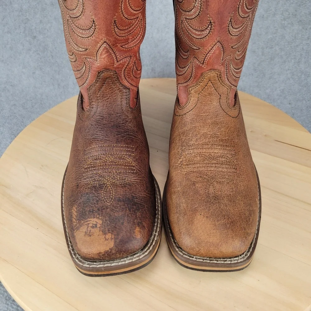 Cody James Western Boots Youth 6 Brown Leather Square Toe 43919 Y